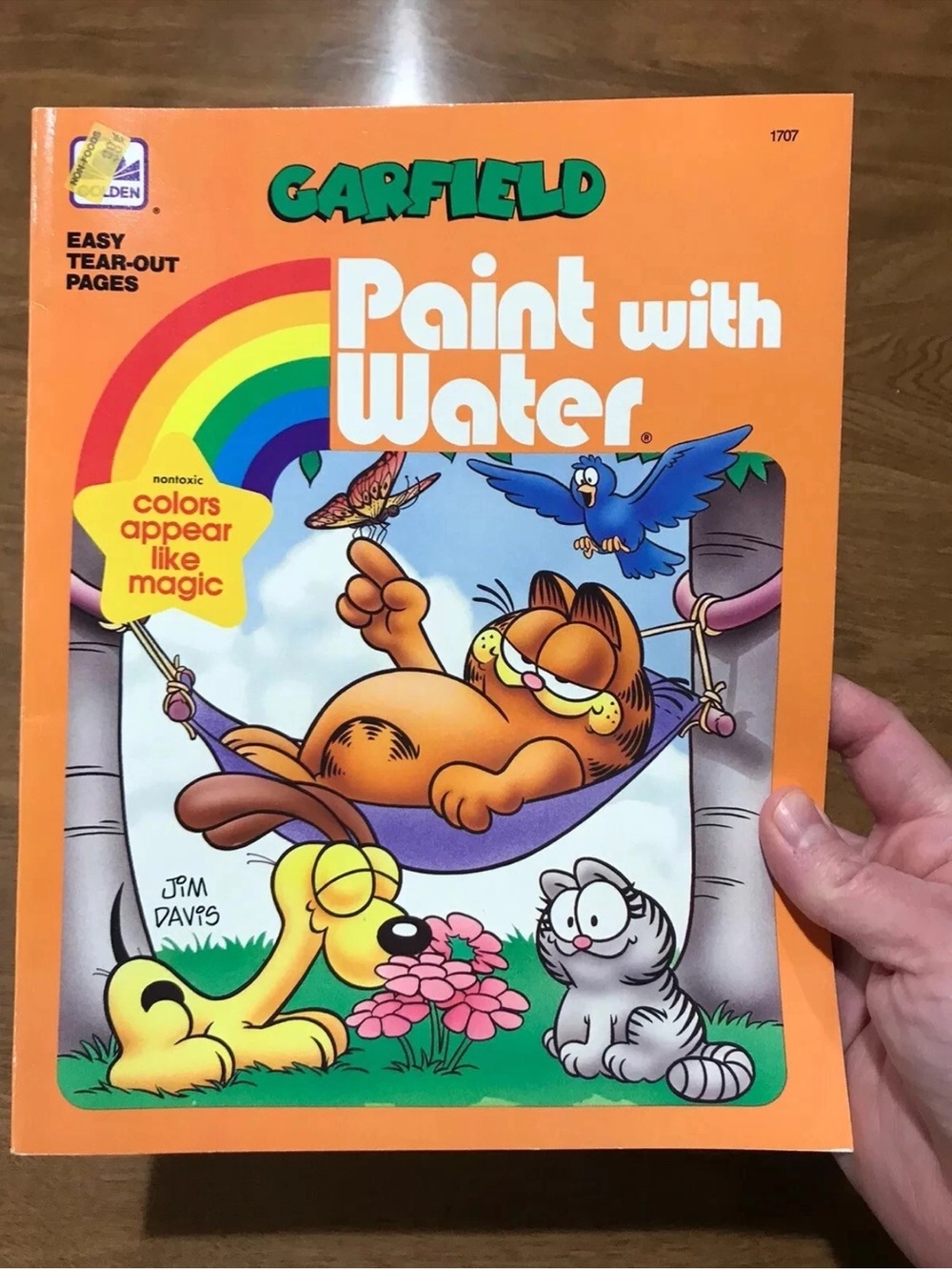 Garfield The Cat Paint With Water Golden Book Vintage Jim Davis